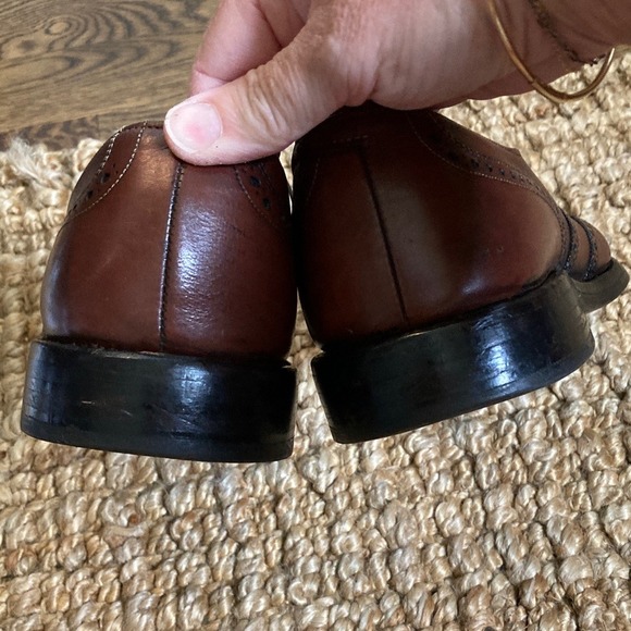 Allen Edmonds Mens Boulevard Classic Brown Brogue Wingtip Dress Shoes Size 10.5D - Picture 10 of 14